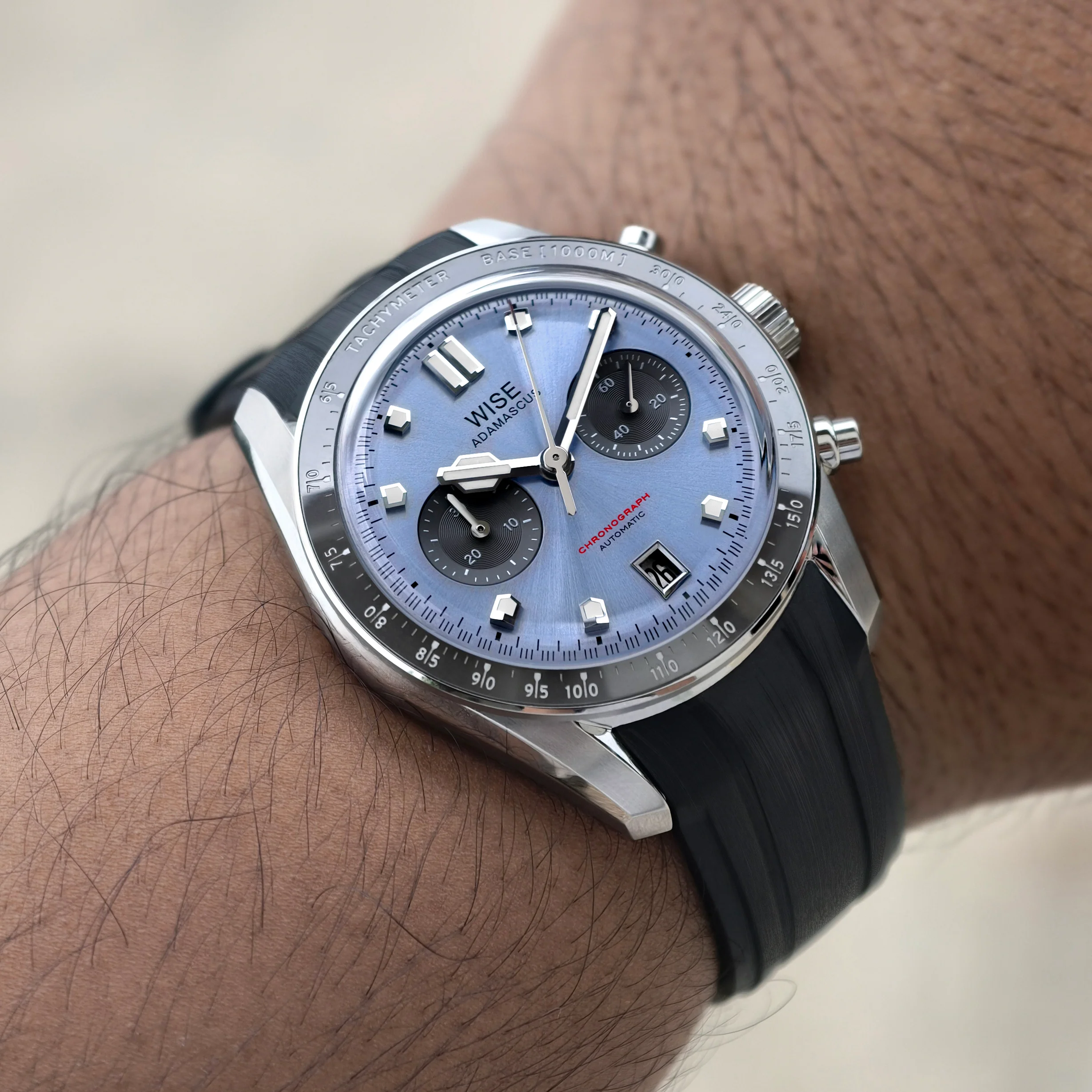 ADAMASCUS AD8 Chronograph Light Blue-Grey - Image 4