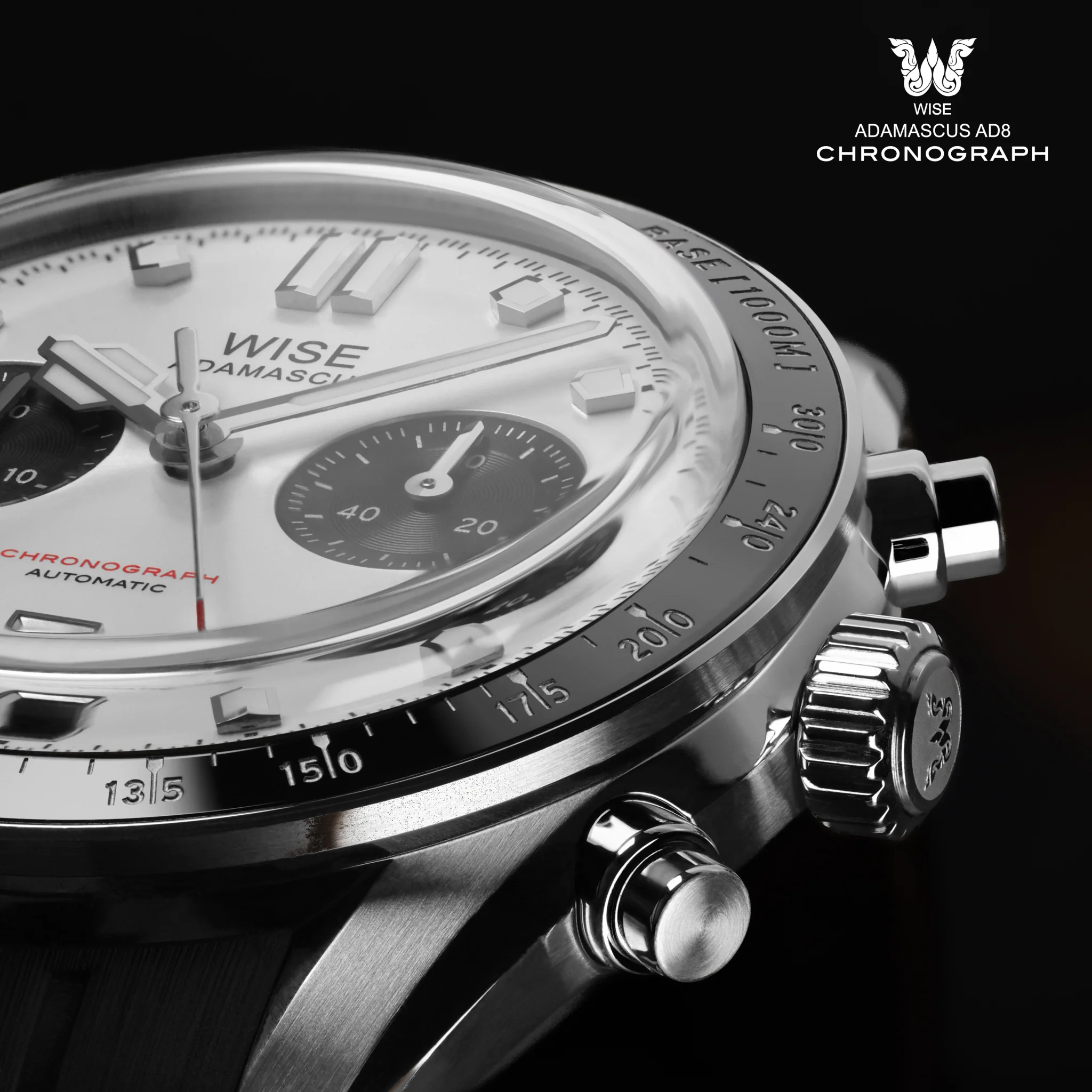 ADAMASCUS AD8 Chronograph White-Black - Image 3