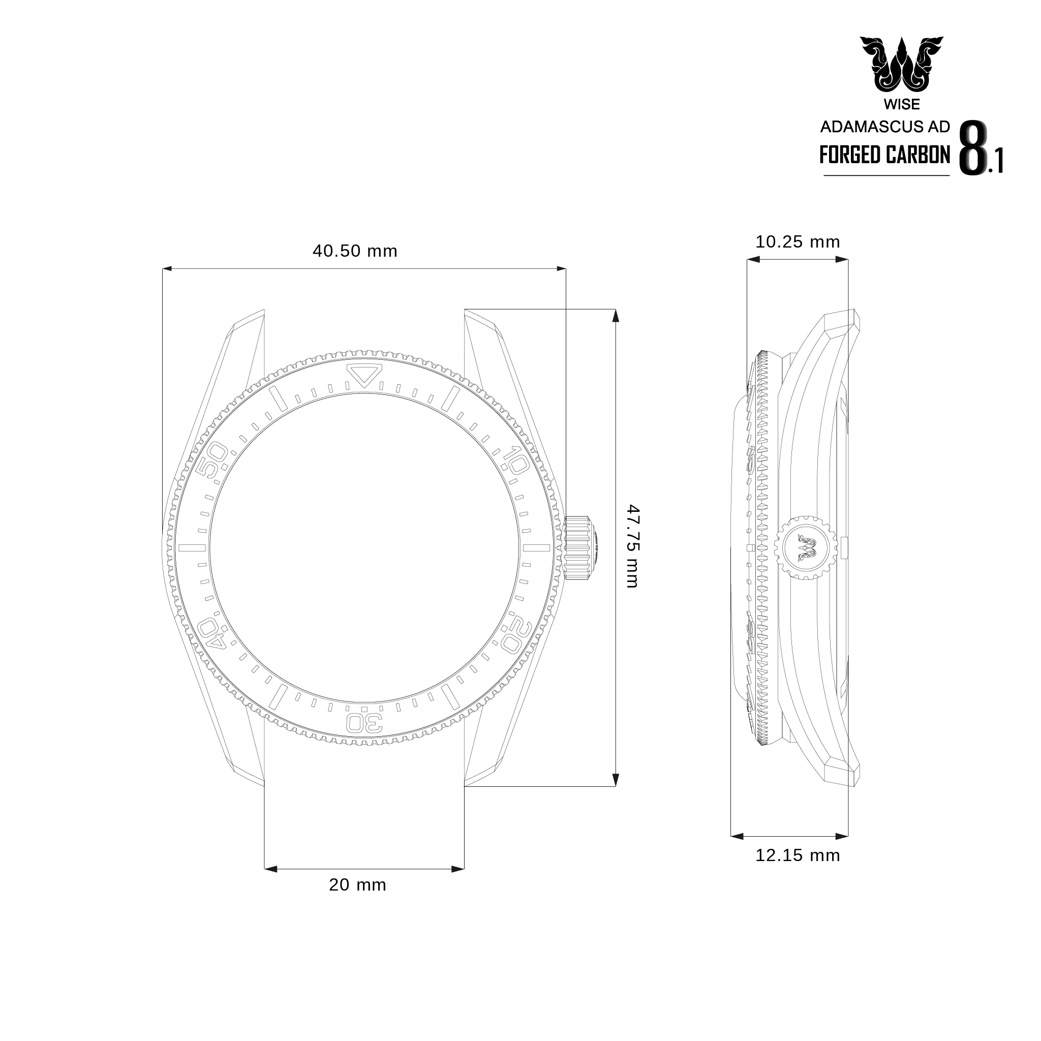 ADAMASCUS AD8133CB Forged Carbon - Image 6