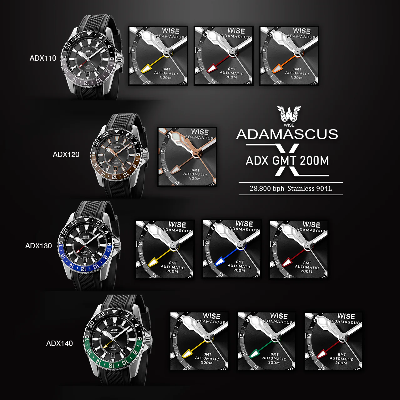 ADAMASCUS ADX110 True GMT FKM Rubber Set - Image 4