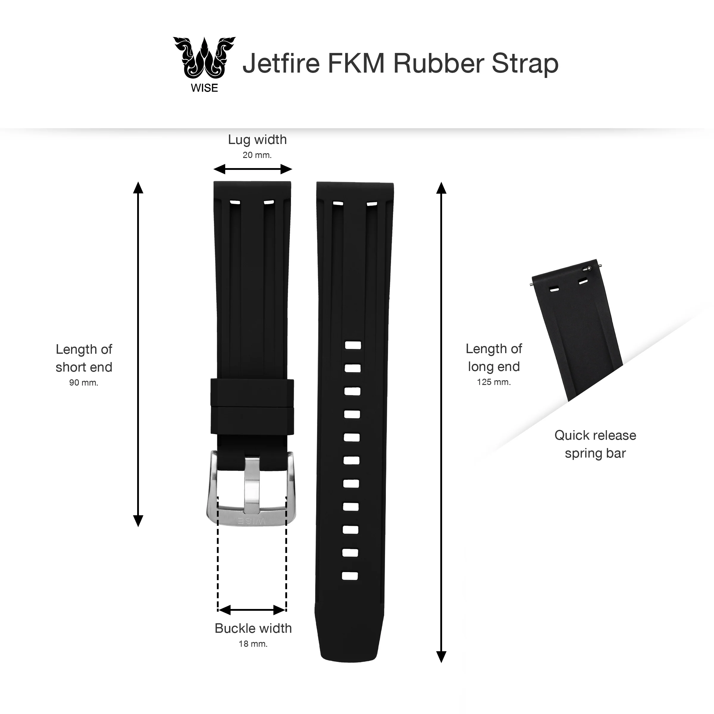 WISE Jetfire Strap (FKM Rubber) 20 mm. - Image 10