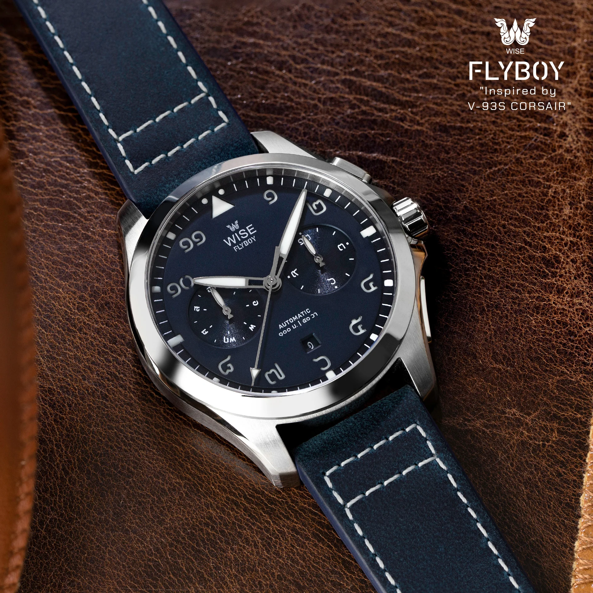 WISE Flyboy Crazy Horse Leather Strap 20 mm. - Image 2