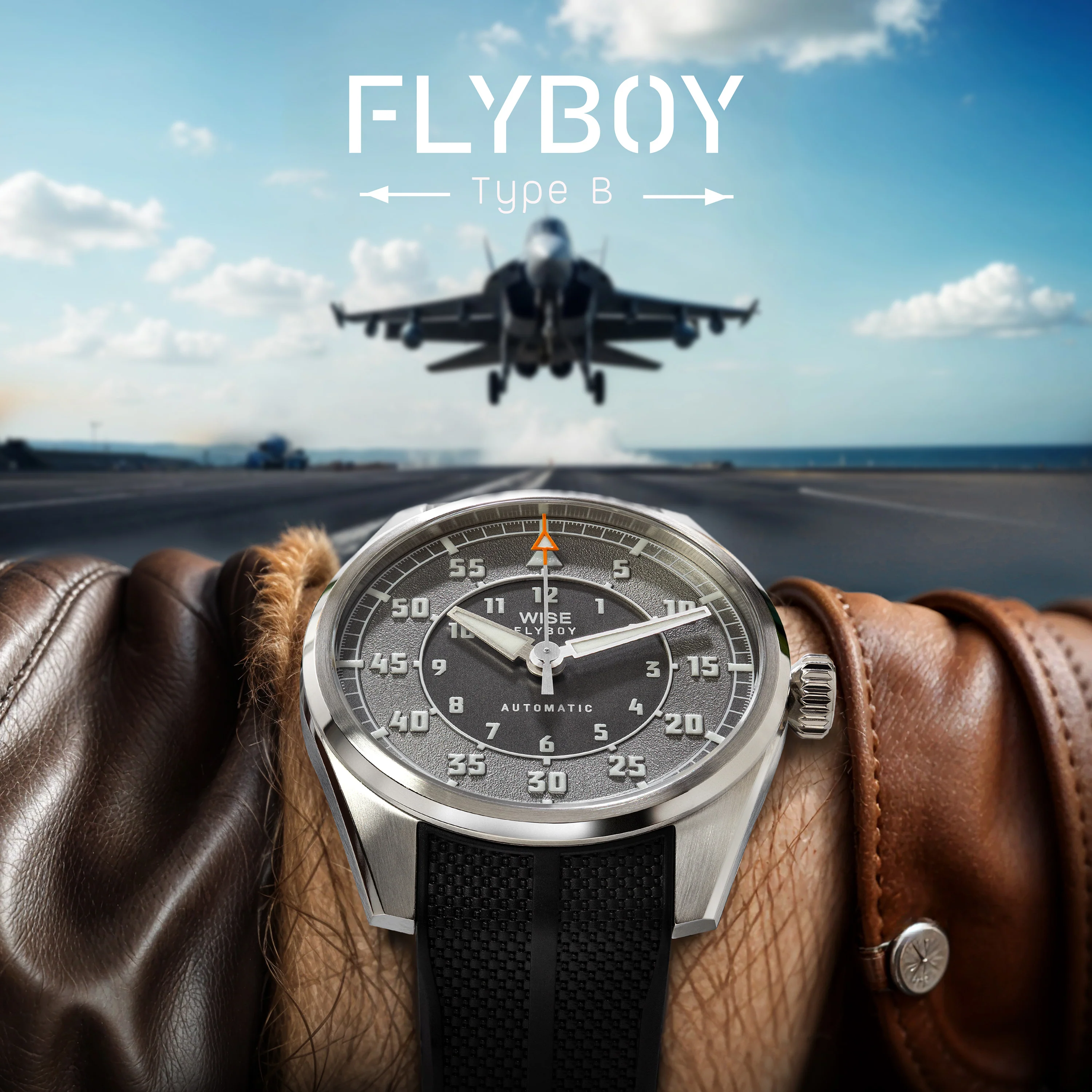 WISE FLYBOY FKM Rubber Strap 20 mm. (Curved end) - Image 3