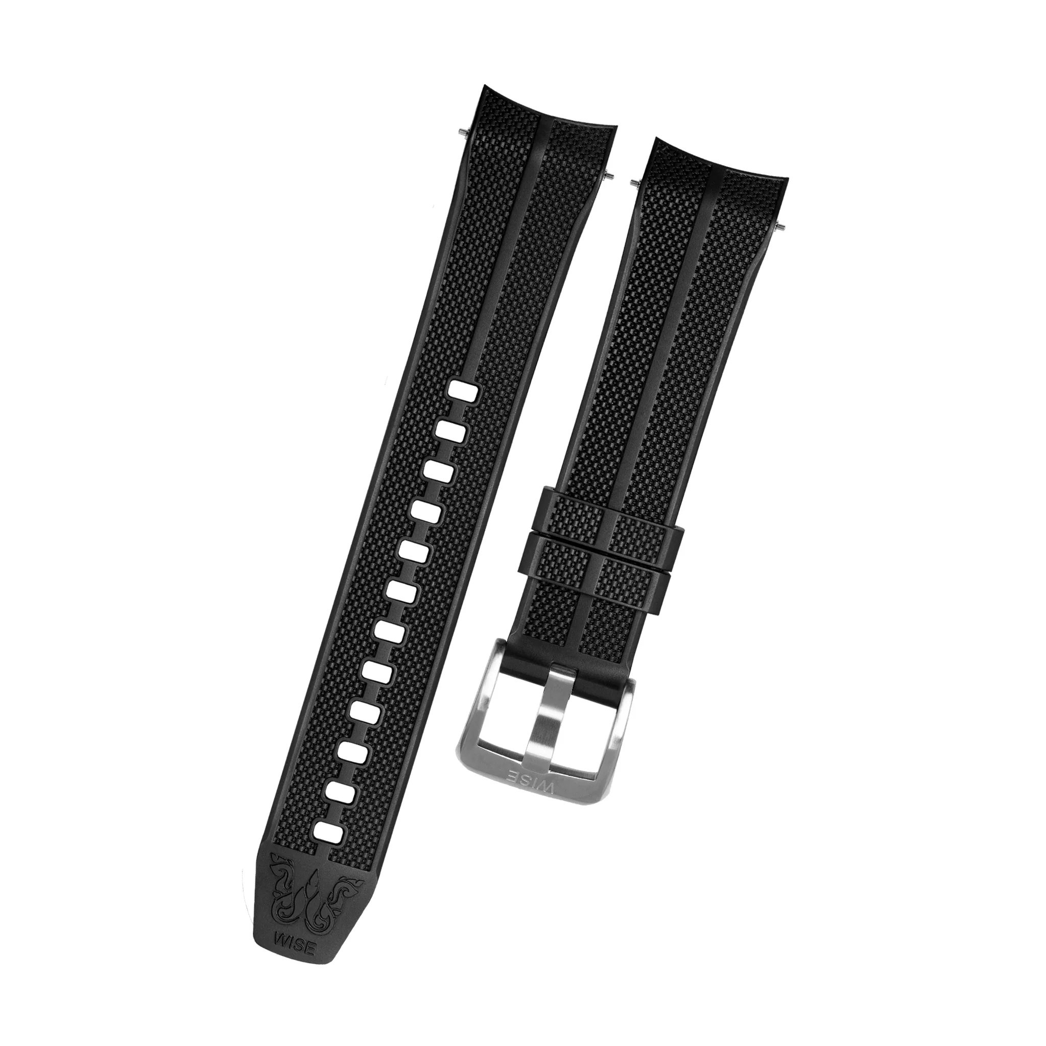WISE FLYBOY FKM Rubber Strap 20 mm. (Curved end) - Image 5