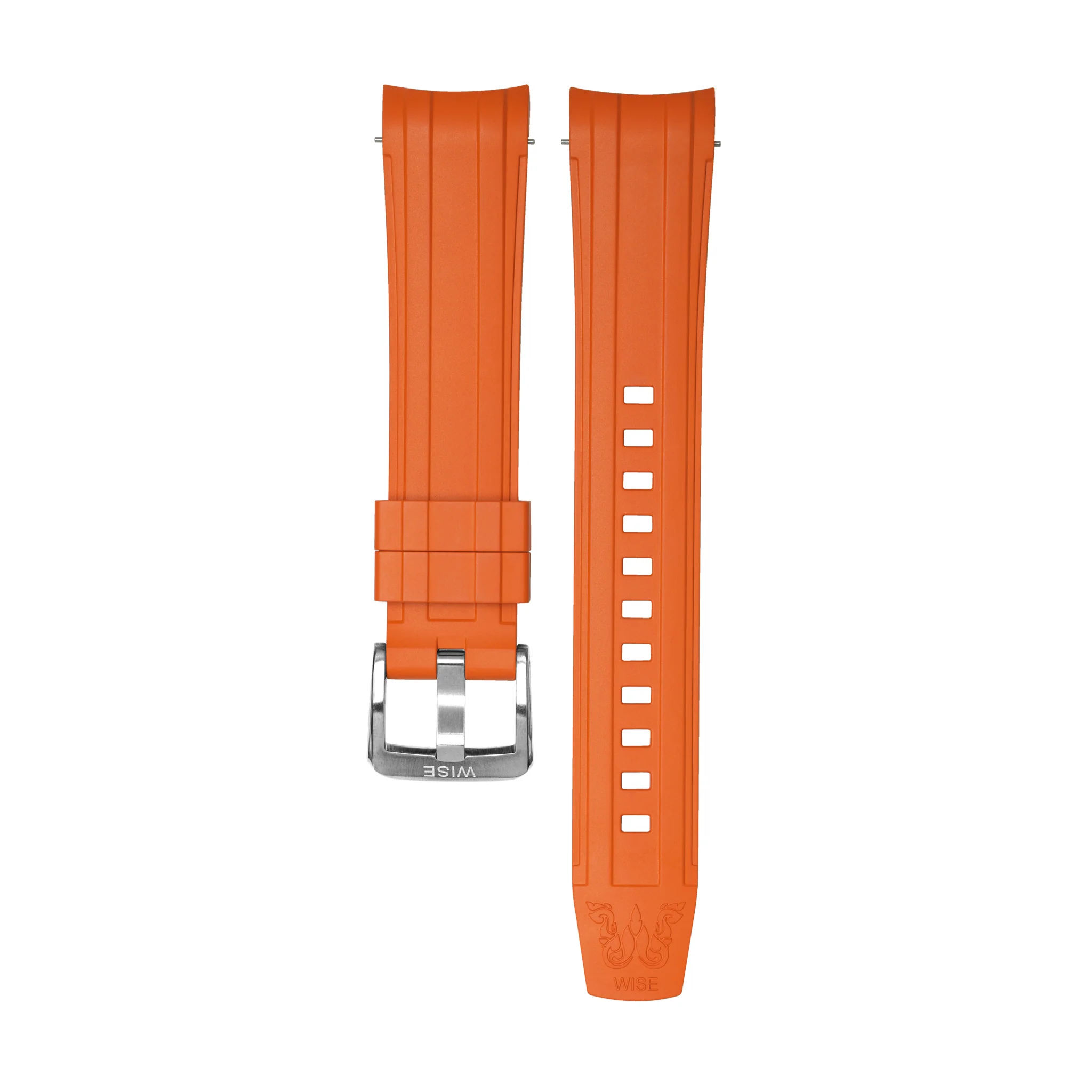 WISE HITMAN FKM Rubber Strap 20 mm. (Curved end)